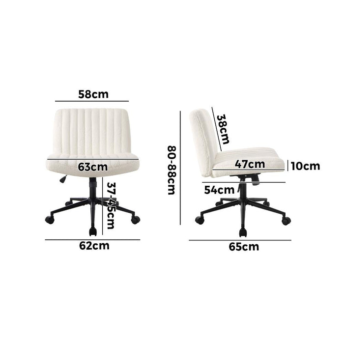 Parisi Retro Mid Back Wide Seat Office Chair |  Adjustable Ultra Comfort Computer Chair