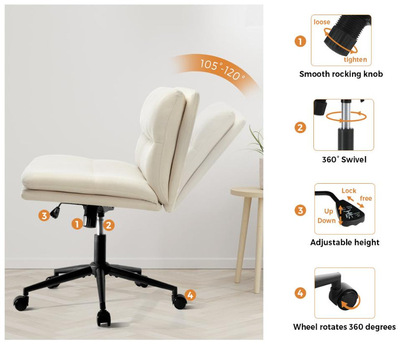 Parisi Modern Mid Back Wide Seat Office Chair |  Adjustable Ultra Comfort Computer Chair