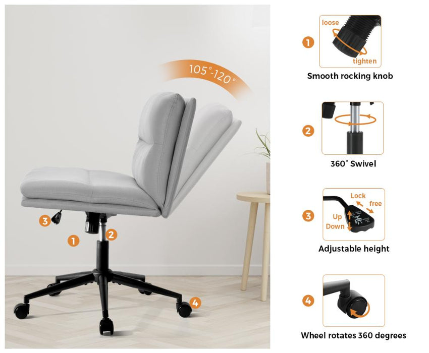 Parisi Modern Mid Back Wide Seat Office Chair |  Adjustable Ultra Comfort Computer Chair