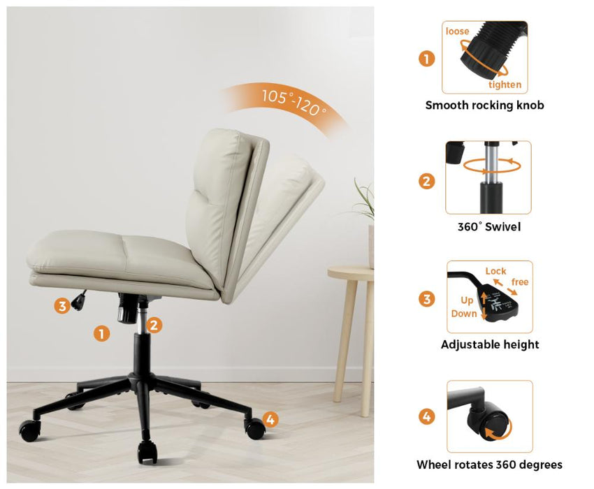 Parisi Modern Mid Back Wide Seat Office Chair |  Adjustable Ultra Comfort Computer Chair