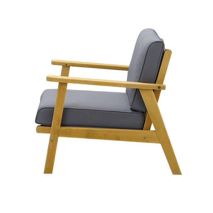 Breeze Designer Outdoor Sun Lounge Armchairs | Soft Cushioned Wooden Patio Lounge Chairs