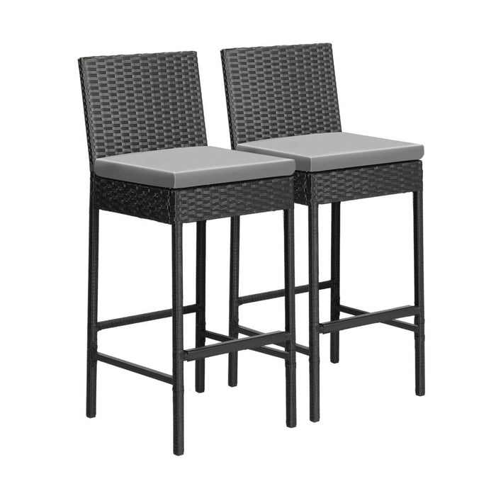 Palermo Outdoor Rattan Wicker Bar Setting  | Weather Resistant Rattan Bar Table Chairs