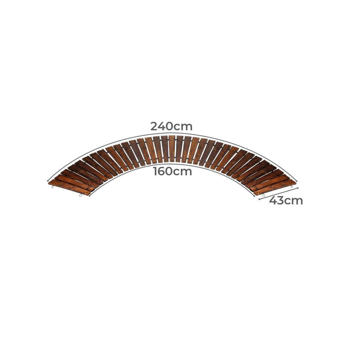 2.4m Wooden Garden Pathway Slats | Portable High Quality Weatherproof Garden Pathway