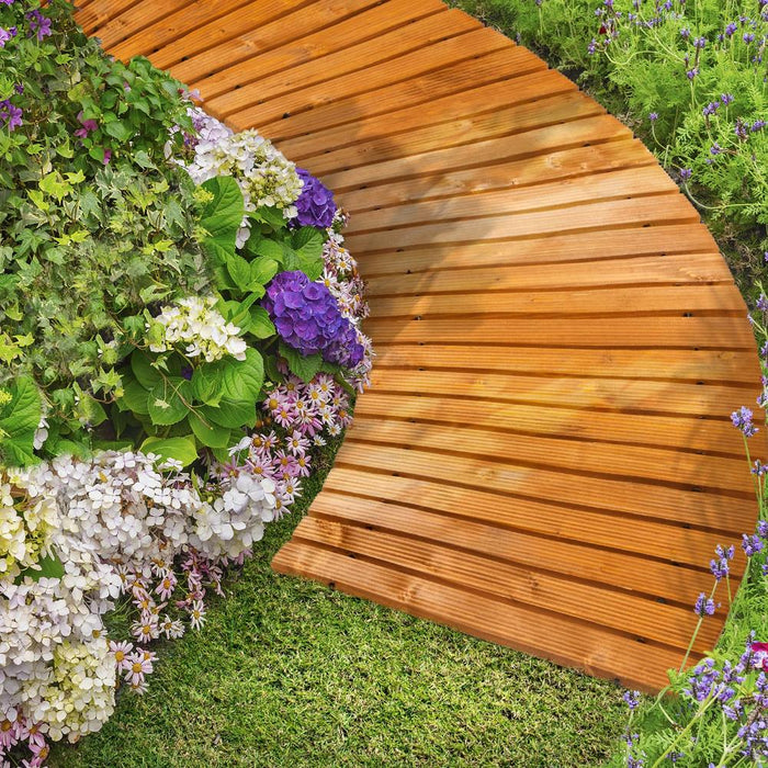 2.4m Wooden Garden Pathway Slats | Portable High Quality Weatherproof Garden Pathway