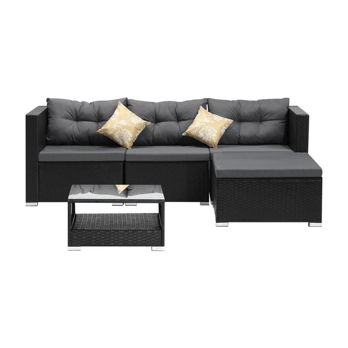 Ariana High Quality Wicker Outdoor Lounge Set | 4 or 6 Seater Modern Rattan Lounge Set with Table