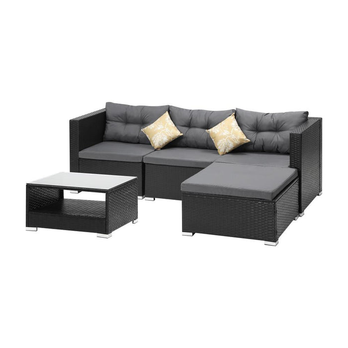 Ariana High Quality Wicker Outdoor Lounge Set | 4 or 6 Seater Modern Rattan Lounge Set with Table