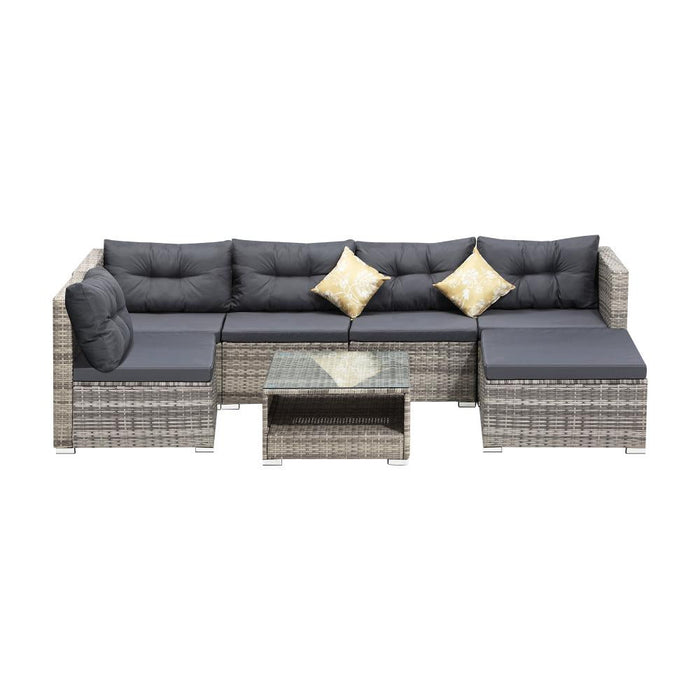 Ariana High Quality Wicker Outdoor Lounge Set | 4 or 6 Seater Modern Rattan Lounge Set with Table