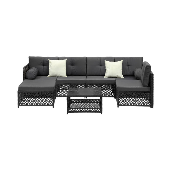 Palermo High Quality Wicker Outdoor Lounge Set | 4 or 6 Seater Modern Rattan Lounge Set with Table