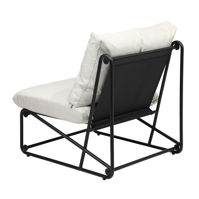 Set of Two Azzuro Plush Cushioned Weatherproof Outdoor Lounge Chairs | Super Comfy Outdoor Sofa Chairs