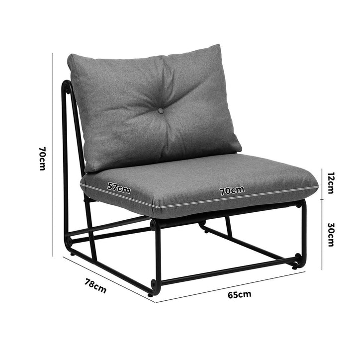 Set of Two Azzuro Plush Cushioned Weatherproof Outdoor Lounge Chairs | Super Comfy Outdoor Sofa Chairs