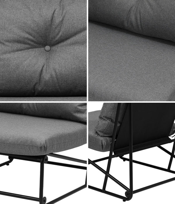 Set of Two Azzuro Plush Cushioned Weatherproof Outdoor Lounge Chairs | Super Comfy Outdoor Sofa Chairs