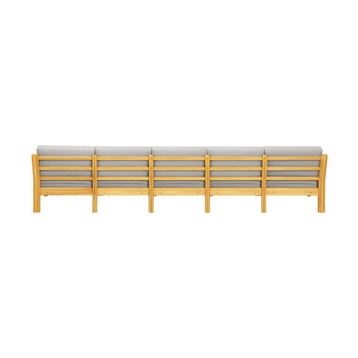 Playa Bonita Wooden Outdoor Lounge Set | Flexi Layout Modern Outdoor Patio Furniture Set