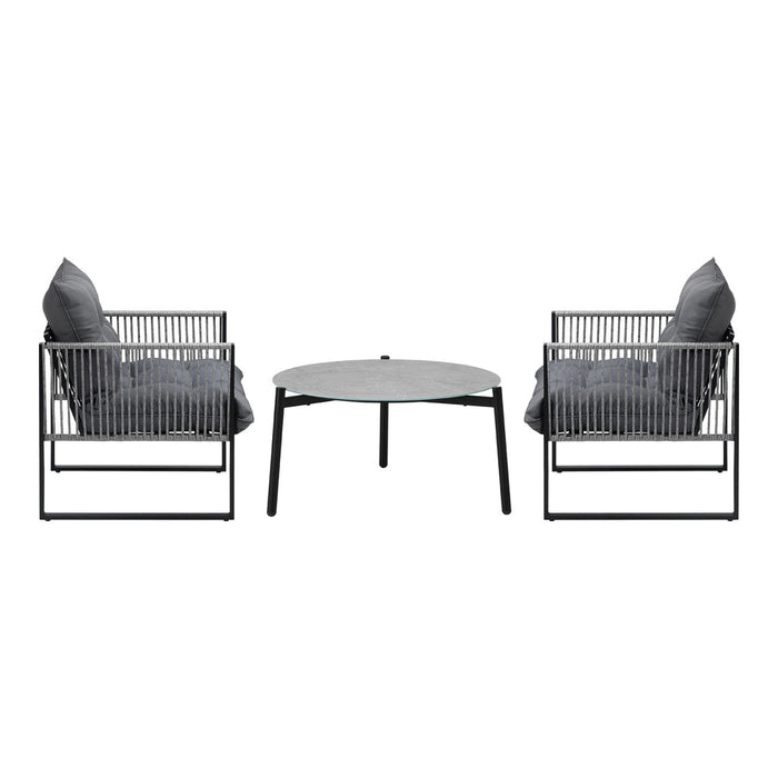 Amalfi  3 or 5pc Premium Table and Chair Outdoor Set | Soft Cushioned Chairs and Table Patio Furniture Set