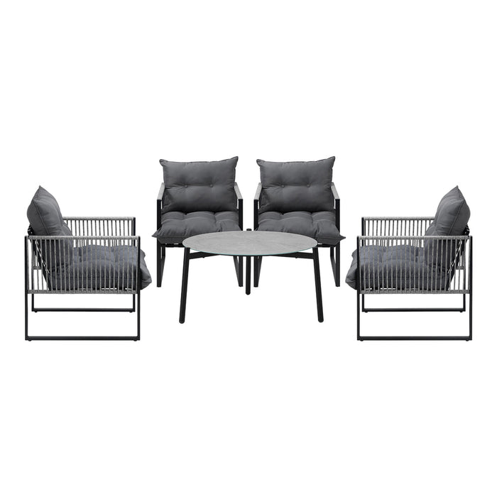 Amalfi  3 or 5pc Premium Table and Chair Outdoor Set | Soft Cushioned Chairs and Table Patio Furniture Set