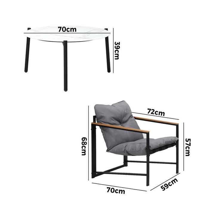 Romana 5pc Outdoor Lounge Sets | Designer Outdoor Table and Chairs Patio Set