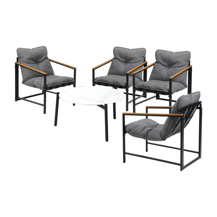 Romana 5pc Outdoor Lounge Sets | Designer Outdoor Table and Chairs Patio Set