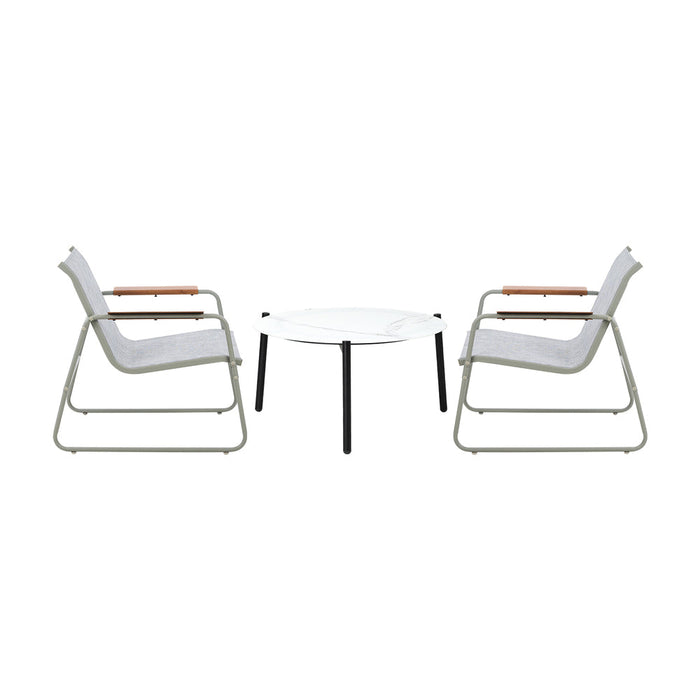Blanco Nuovo Modern Designer Outdoor Set | 3,4 or 5 Piece White Patio Lounge Table Chair Setting