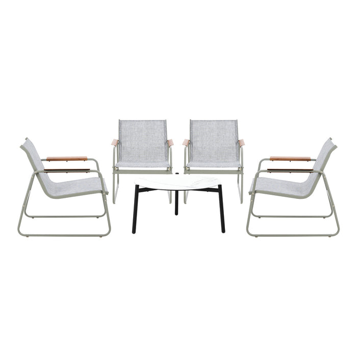 Blanco Nuovo Modern Designer Outdoor Set | 3,4 or 5 Piece White Patio Lounge Table Chair Setting