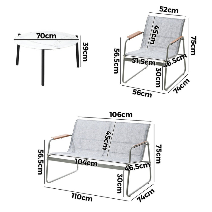 Blanco Nuovo Modern Designer Outdoor Set | 3,4 or 5 Piece White Patio Lounge Table Chair Setting