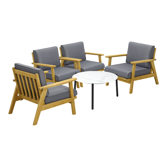 Romana 5pc Outdoor Lounge Sets | Designer Outdoor Table and Chairs Patio Set