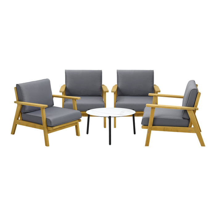 Romana 5pc Outdoor Lounge Sets | Designer Outdoor Table and Chairs Patio Set