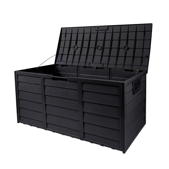 Forte Premium Weatherproof Outdoor Storage Box | Grey or Black Lockable Storage | Garage Storage Box by Livsip