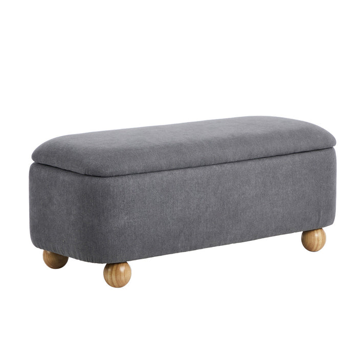 Taledo Two in One Ottoman Storage Box and Seating Bench | Cushioned Soft Boucle or Fabric Blanket Box
