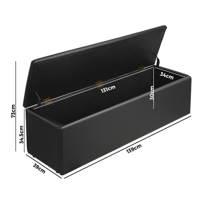 Premium Two in One Ottoman Storage Box and Seating Bench | Blanket Box