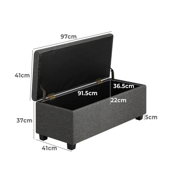 Premium Two in One Ottoman Storage Box and Seating Bench | Blanket Box