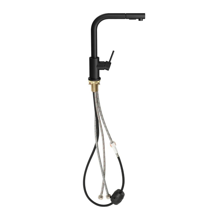 Super High Quality Pull Out Kitchen Mixer Tap in Black or Chrome | WELS 6 Kitchen Mixer Spray Faucet