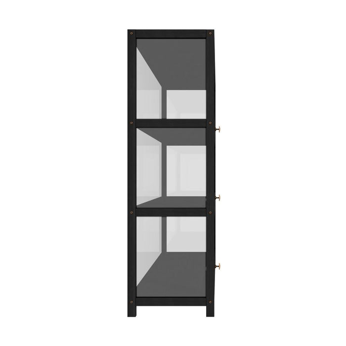 Centrum Bamboo Multi Tier Storage Unit | Versatile Bamboo and Acrylic Display Cabinet