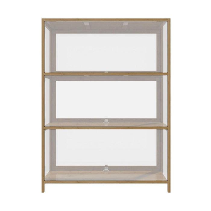 Centrum Bamboo Multi Tier Storage Unit | Versatile Bamboo and Acrylic Display Cabinet