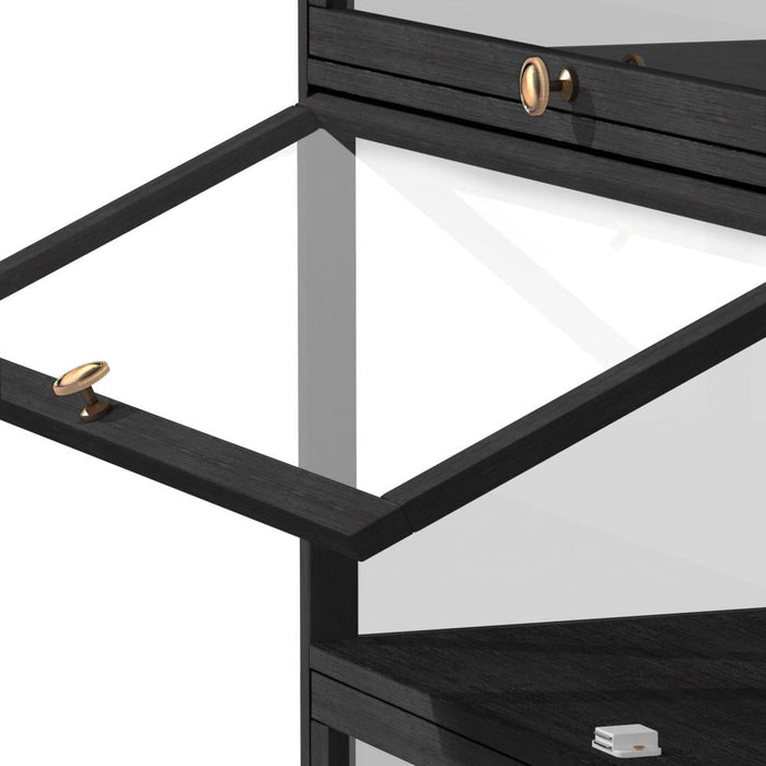Centrum Bamboo Multi Tier Storage Unit | Versatile Bamboo and Acrylic Display Cabinet