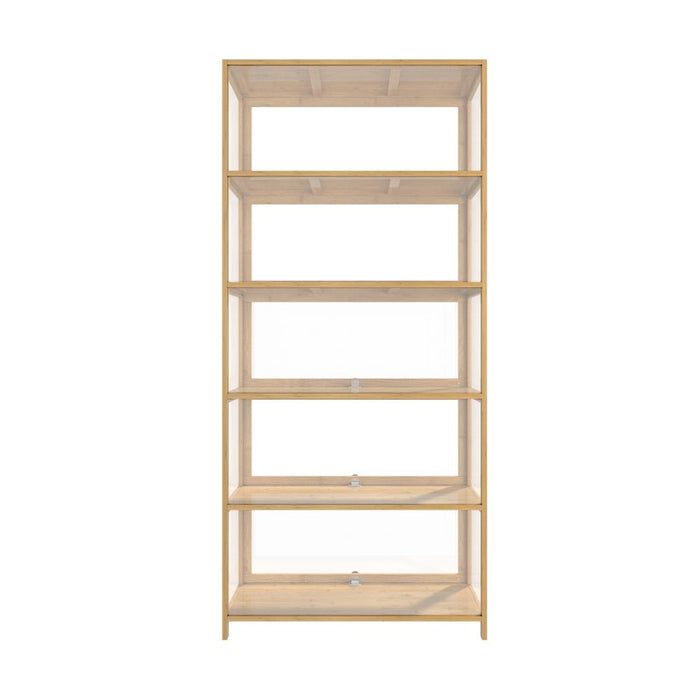Centrum Bamboo Multi Tier Storage Unit | Versatile Bamboo and Acrylic Display Cabinet