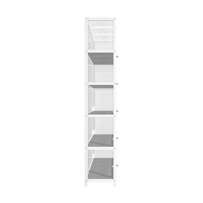 Centrum Bamboo Multi Tier Storage Unit | Versatile Bamboo and Acrylic Display Cabinet
