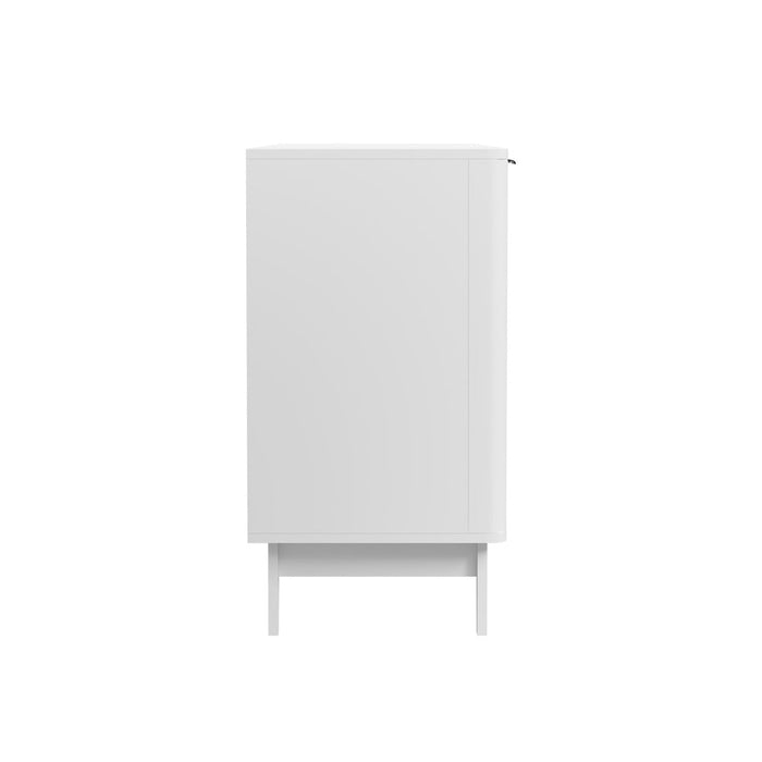 Alina Ripple Effect Modern 4 Drawer Buffet | Scandi Sideboard Storage Unit
