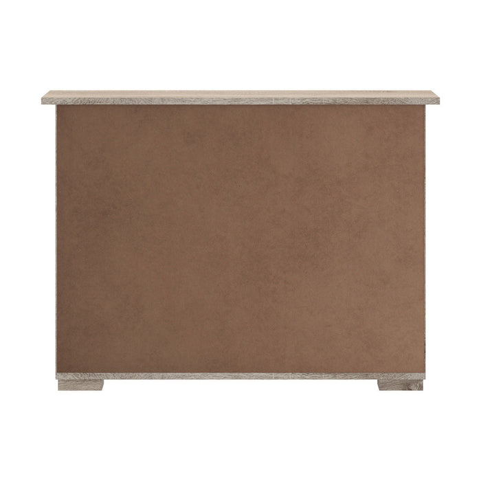 Belgrado Modern 2 Drawer Sideboard Glass Door Buffet | Contemporary Display Storage Cabinet