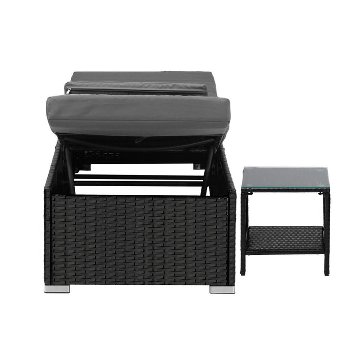 Milan High Quality Rattan Sun Lounger Day Bed | Adjustable Wicker Patio Pool Lounger
