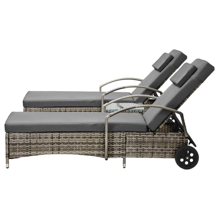 Milan High Quality Rattan Sun Lounger Day Bed | Adjustable Wicker Patio Pool Lounger
