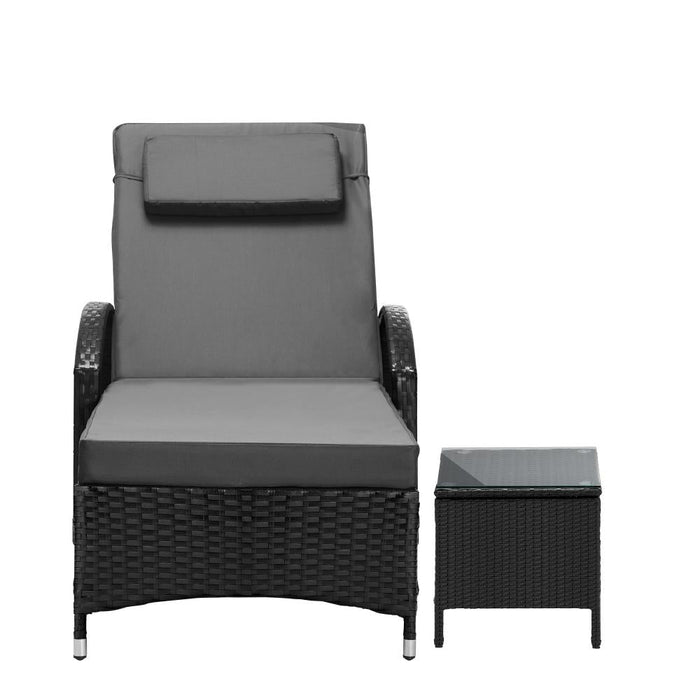 Milan High Quality Rattan Sun Lounger Day Bed | Adjustable Wicker Patio Pool Lounger