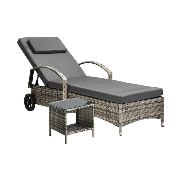 Milan High Quality Rattan Sun Lounger Day Bed | Adjustable Wicker Patio Pool Lounger
