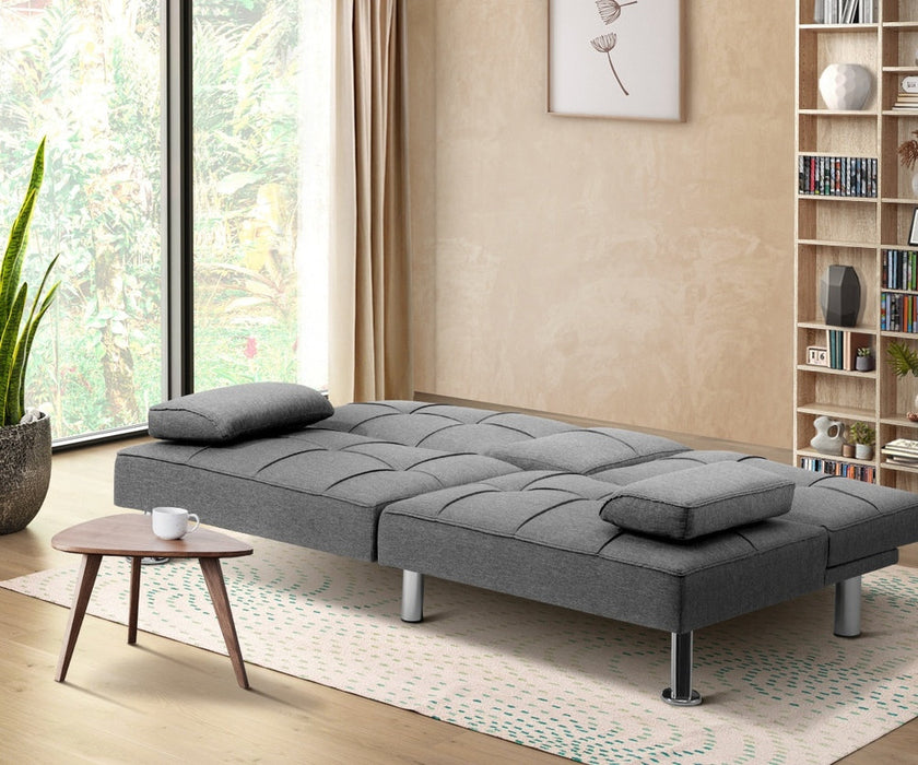 Marlo 3 Seater Sofa Couch and Fold Out Futon Bed | Adjustable Luxury Futon Sofa Couch