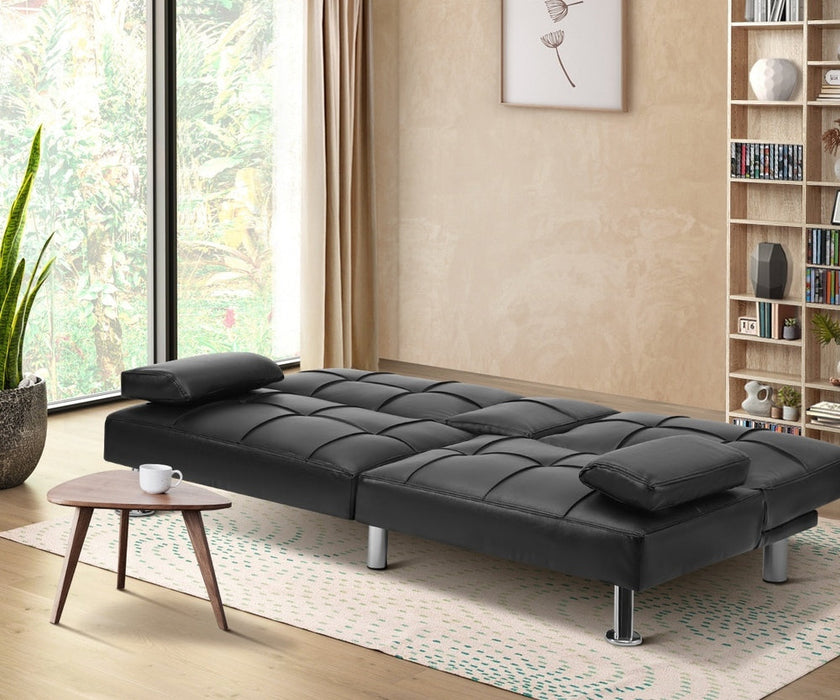 Marlo 3 Seater Sofa Couch and Fold Out Futon Bed | Adjustable Luxury Futon Sofa Couch