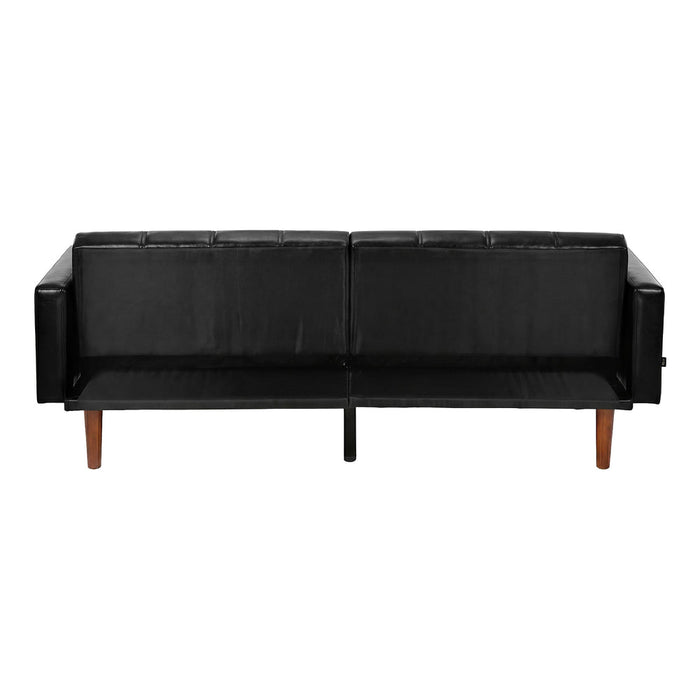 Astore 3 Seater Sofa Couch and Fold Out Futon Bed | 195cm PU Leather Adjustable Luxury Futon Sofa