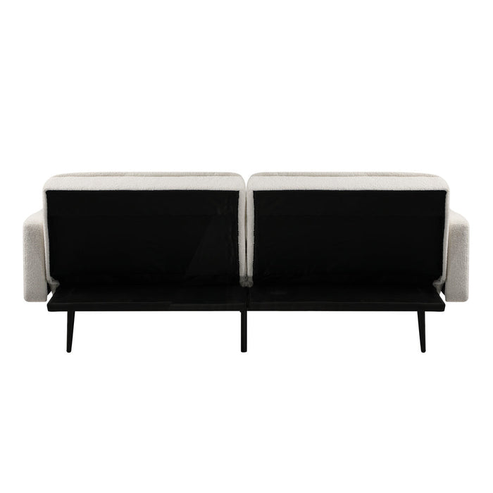 Amore Boucle Two in One 3 Seater Sofa Couch and Fold Out Futon Bed | Adjustable Luxury Futon Sofa Couch