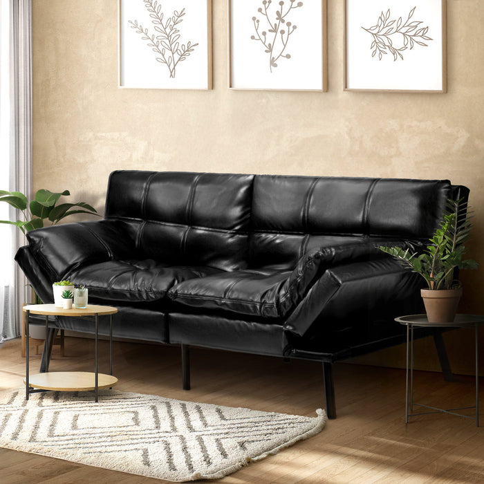 Allure 3 Seater Sofa Couch and Fold Out Futon Bed | Adjustable Luxury Converible Futon Sofa Couch