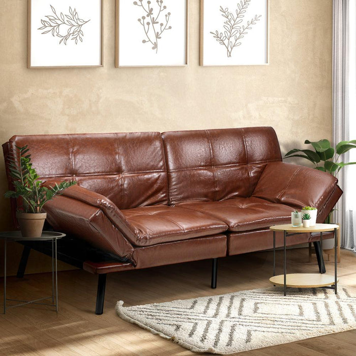 Allure 3 Seater Sofa Couch and Fold Out Futon Bed | Adjustable Luxury Converible Futon Sofa Couch