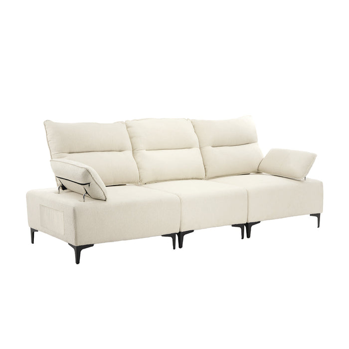 Valore Plush Fabric Modular Sofa Couch | Soft Chenille Fabric Modular Lounge Adjustable Armrests
