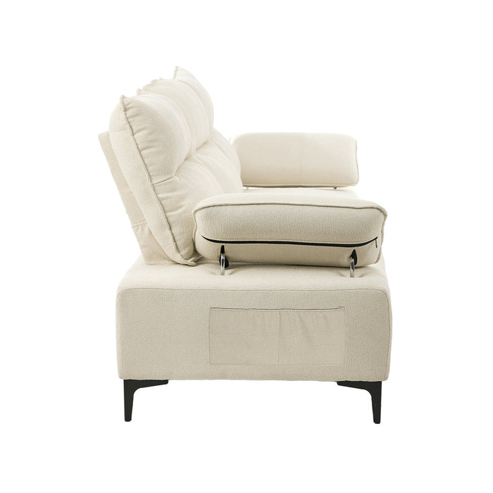 Valore Plush Fabric Modular Sofa Couch | Soft Chenille Fabric Modular Lounge Adjustable Armrests