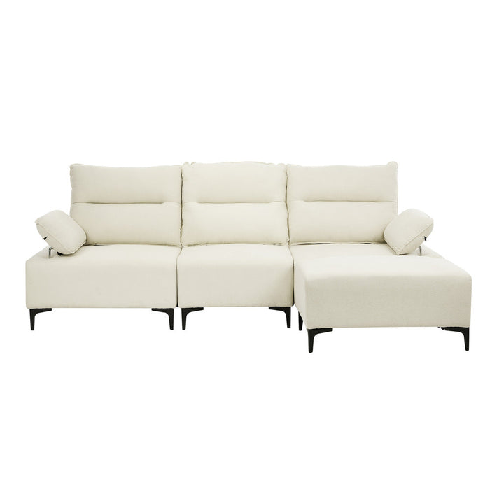 Valore Plush Fabric Modular Sofa Couch | Soft Chenille Fabric Modular Lounge Adjustable Armrests